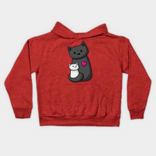 Mother and Kitten Kids Hoodie